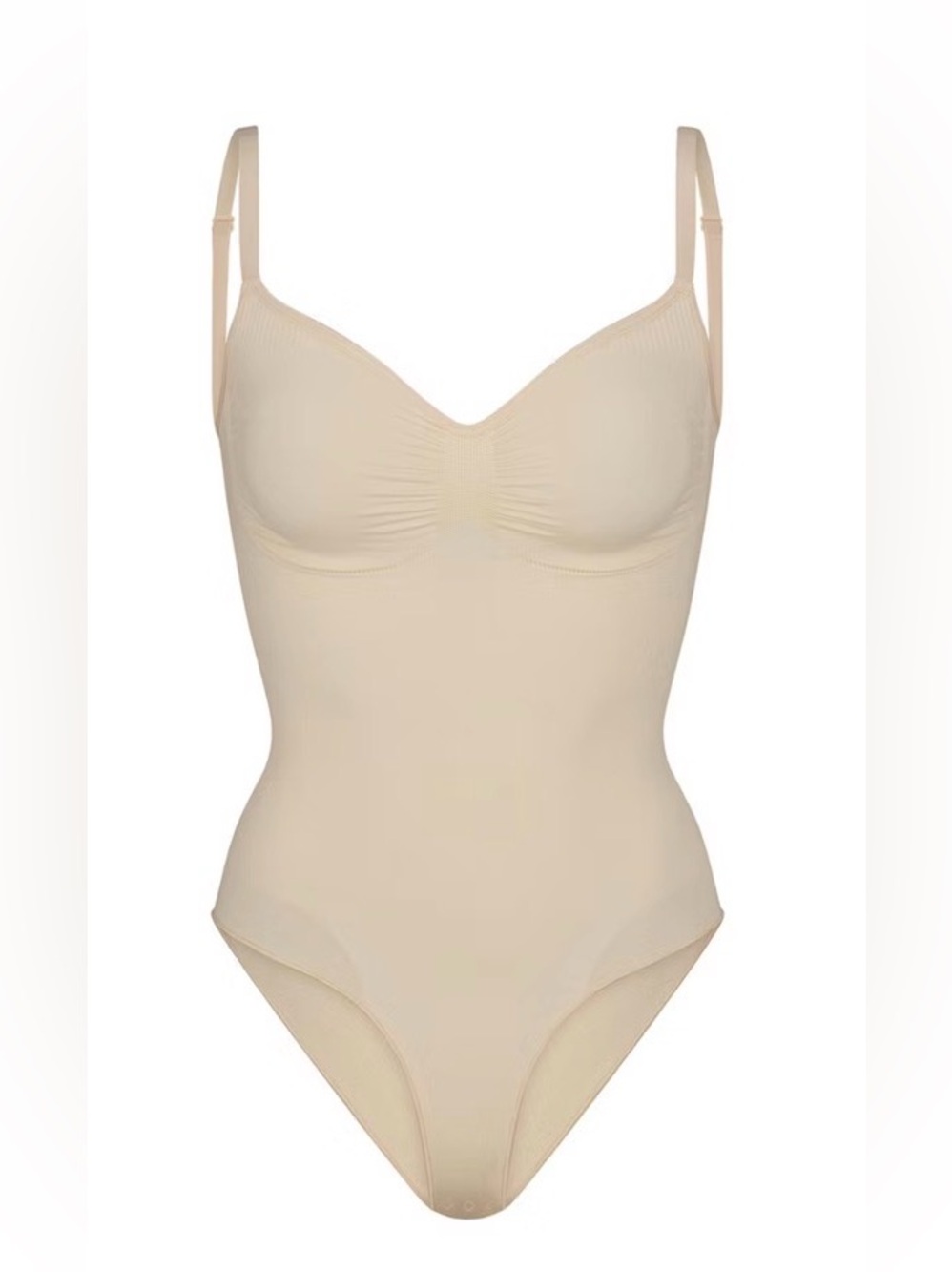 Skims Seamless Sculpt Brief Bodysuit Shaper | Sand | Small - Picture 6 of 11